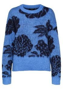 Selected Femme, Damen Strickpullover, Blau / Schwarz