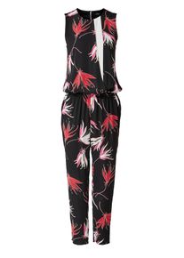 s.Oliver BLACK LABEL, Damen Jumpsuit, Ros&eacute; / Rot / Schwarz / Wei&szlig;