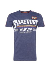 Superdry, Herren Shirt 'CUSTOM CLASSICS TEE', Blau / Weiß