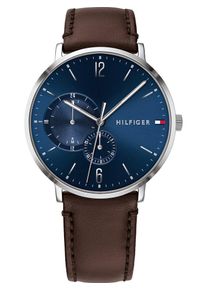 Tommy Hilfiger, Herren Uhr, Navy / Braun / Silber