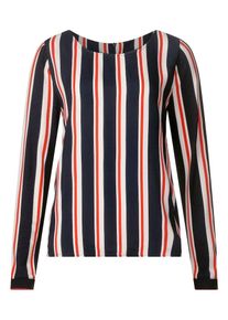 Street One, Damen Shirt, Kobaltblau / Rot / Wei&szlig;