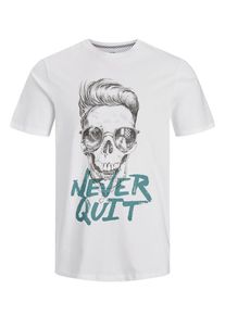 Jack & Jones JACK & JONES, Herren T-Shirt, Dunkelgrau / Petrol / Naturweiß
