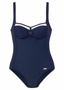 Lascana, Damen Badeanzug, Navy / Wei&szlig;