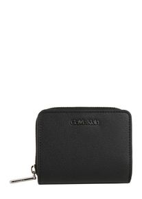 Calvin Klein, Damen Geldbörse 'STITCH MED ZIP W/FLAP', Schwarz