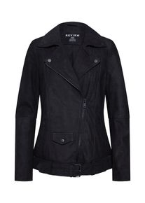 Review, Damen Jacke 'ALL BLACK NUBUK D-LEDERJACKET', Schwarz