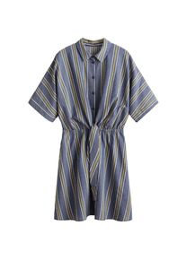 Mango, Damen Kleid 'Rafiki-h', Sand / Taubenblau / Weiß