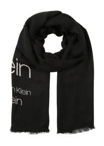 Calvin Klein, Damen Schal 'INDUSTRIAL LOGO', Schwarz / Weiß