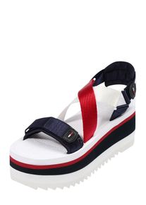 Tommy Jeans, Damen Sandalen 'COLETTE 4D', Blau / Rot / Wei&szlig;