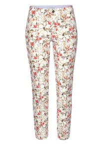 MAC, Damen Hose 'Anna Flowers', Cappuccino / Oliv / Pitaya / Wei&szlig;