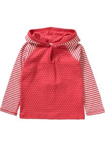Leela Cotton, M&auml;dchen Langarmshirt, Pastellrot / Wei&szlig;