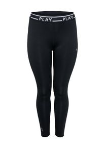 Only Play, Damen Trainingstights 'Curvy Logo', Schwarz / Weiß