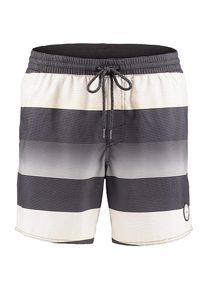 O`Neill O'NEILL, Herren Shorts 'PM SANTA CRUZ STRIPE', Grau / Schwarz / Weiß