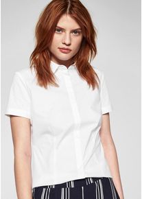 s.Oliver BLACK LABEL, Damen Stretchbluse, Weiß