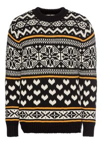 Scotch & Soda SCOTCH & SODA, Herren Pullover 'Chunky pullover with fair isle intarsia patterns', Orange / Schwarz / Wei&szlig;