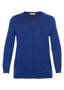 sheego Casual, Damen Cardigan, Blau