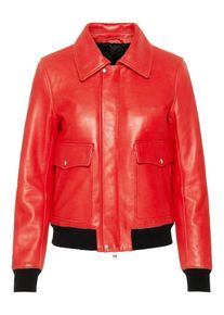 J. Lindeberg J.Lindeberg, Damen Jacke 'Baker Shiny Leather', Hellrot / Schwarz