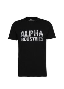 Alpha Industries, Herren T-Shirt 'Camo Print', Schwarz