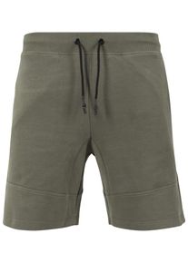 Urban Classics, Herren Sweatshorts 'Interlock', Oliv