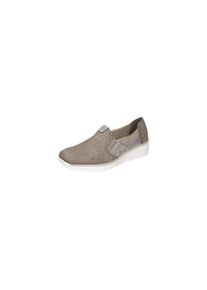 Rieker, Damen Slipper, Taupe / Silber