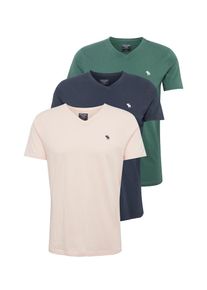 Abercrombie & Fitch Abercrombie & Fitch, Herren Shirts 'FRINGE MULTIPACK COLOR V', Blau / Grün / Rosa