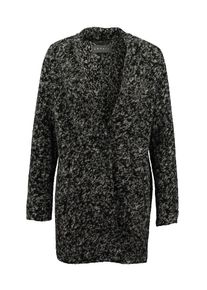 Esprit, Damen Strickmantel mit Wolle 'Soft Melange', Grau / Schwarz