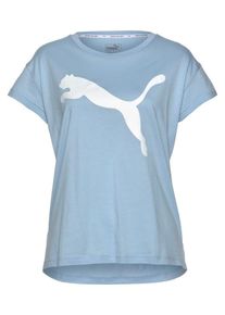 Puma, Damen Funktionsshirt 'ELEVATED ESS', Hellblau / Wei&szlig;