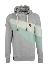 Naketano, Herren Sweatshirt 'Happiness is my Enemy', Graumeliert / Pastellgr&uuml;n