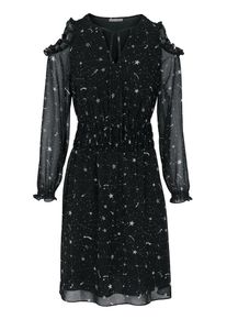 Heine, Damen Kleid, Schwarz / Weiß