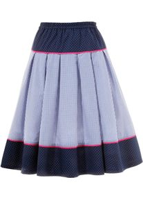 sheego, Damen Trachtenrock in frischer Farbkombi, Hellblau / Dunkelblau / Pink / Weiß