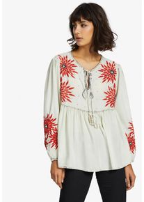 Khujo, Damen Blusenshirt 'FOLUKE', Beige / Rot