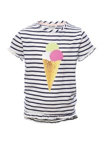 REVIEW KIDS REVIEW FOR KIDS, Mädchen T-Shirt, Dunkelblau / Gelb / Pink / Weiß