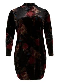 Only Carmakoma, Damen Samtkleid, Schwarz