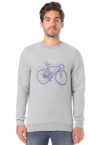 armedangels, Herren Sweatshirt 'Yorick', Blau / Graumeliert / Orange
