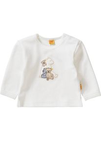 Steiff Collection, M&auml;dchen Baby Nicki Pullover, Hellblau / Hellbraun / Wei&szlig;