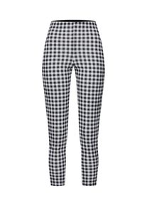 boohoo, Damen Hose 'Crepe Gingham Split Hem', Schwarz / Weiß