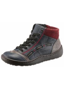 Rieker, Damen Stiefeletten, Blau / Taupe / Rot
