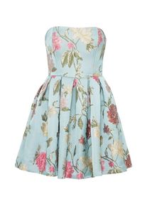 Review, Damen Kleid 'BROCADEFLOWER', Blau / Mischfarben