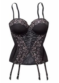 Lascana, Damen Glamour&ouml;se Corsage, Schwarz