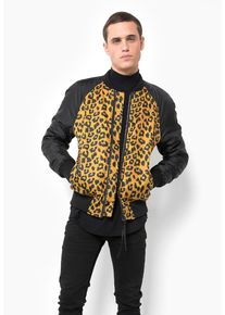 tigha, Herren Bomberjacke, Cognac / Schwarz
