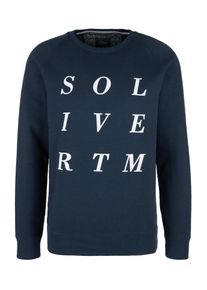s.Oliver RED LABEL, Herren Sweatshirt, Navy / Wei&szlig;