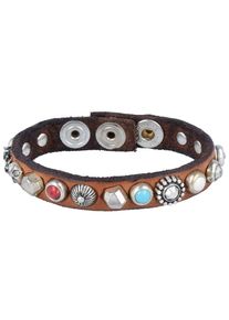Campomaggi, Damen Armband, Cognac / Silber
