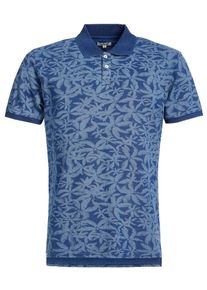 Khujo, Herren T-Shirt 'Octave Aop', Blau / Rauchblau