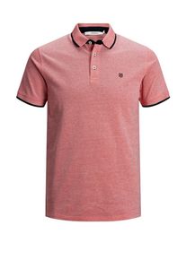 Jack & Jones JACK & JONES, Herren Poloshirt 'JPRPAULOS SS NOOS', Pastellrot / Schwarz