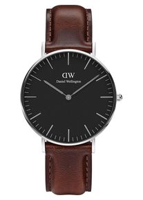 Daniel Wellington, Damen Uhr 'Classic Black Bristol DW00100143', Kastanienbraun / Schwarz / Silber