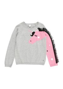 Esprit, M&auml;dchen Pullover, Graumeliert / Pink / Schwarz / Wei&szlig;