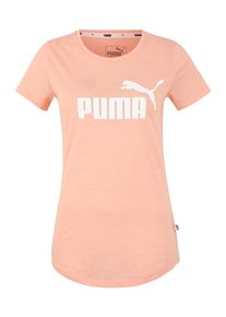 Puma, Damen Shirt 'Ess+ Heather Logo', Puder / Wei&szlig;