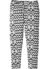 sheego Casual, Damen 7/8-Leggings, Grau / Schwarz / Weiß