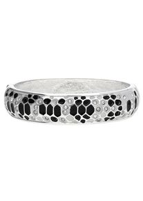 Guess, Damen Armreif mit Swarovski-Steinen, Schwarz / Silber / Transparent