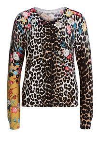 Oui, Damen Strickjacke, bunt