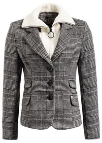 Khujo, Damen Jacke 'ALENA', Grau / Naturwei&szlig;